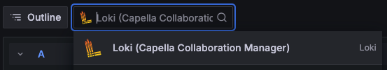 Select Capella Collaboration Manager in Data Source Picker