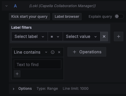 Select Log Label and Value